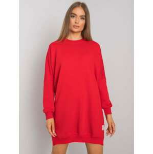 ČERVENÉ MIKINOVÉ OVERSIZE ŠATY RV-SK-7216.95-RED Velikost: S/M