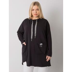 ČERNÁ DÁMSKÁ TUNIKA S KAPSOU RV-TU-7236.75P-BLACK Velikost: ONE SIZE