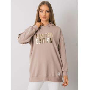 BÉŽOVÁ DÁMSKÁ MIKINA S NÁPISEM RV-BL-7211.24P-BEIGE Velikost: L/XL