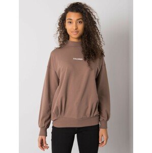 HNĚDÁ MIKINA SE STOJÁČKEM COLORED RV-BL-7323.00X-BROWN Velikost: S/M