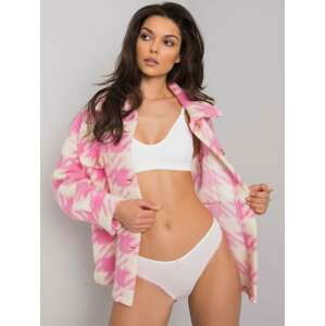 RŮŽOVO-BÍLÉ VZOROVANÉ KLASICKÉ KALHOTKY BR-MT-11423-WHITE-PINK Velikost: XL