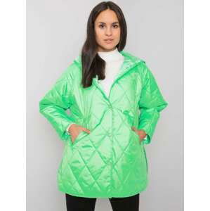 NEONOVĚ ZELENÁ DÁMSKÁ OVERSIZE PROŠÍVANÁ BUNDA MR-KR-8007.84-GREEN Velikost: L