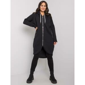 ČERNÁ DÁMSKÁ DLOUHÁ MIKINA NA ZIP RV-BL-5775.17X-BLACK Velikost: S/M