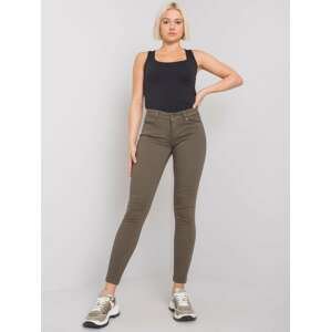 KHAKI DÁMSKÉ SKINNY KALHOTY RS-SP-77302.55P-KHAKI Velikost: 34