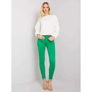 SVĚTLE ZELENÉ DÁMSKÉ SKINNY KALHOTY RS-SP-77302.55P-GREEN Velikost: 34