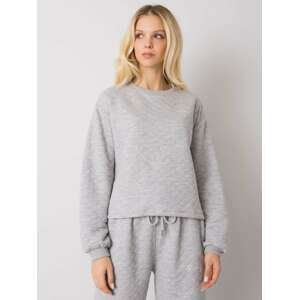 SVĚTLE ŠEDÁ DÁMSKÁ PROŠÍVANÁ MIKINA RV-BL-7446.99-LIGHT GRAY Velikost: S/M