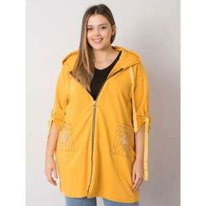 ŽLUTÁ DÁMSKÁ MIKINA NA ZIP S KAPSAMI RV-BL-6795.84-YELLOW Velikost: ONE SIZE