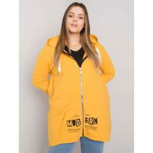 ŽLUTÁ DÁMSKÁ MIKINA NA ZIP RV-BL-6870.07P-YELLOW Velikost: ONE SIZE