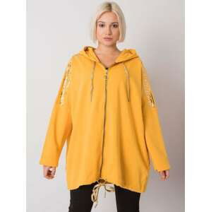 ŽLUTÁ DÁMSKÁ MIKINA NA ZIP RV-BL-6781.08P-YELLOW Velikost: S/M