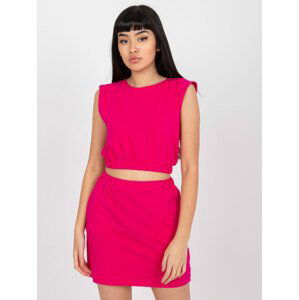 FUCHSIOVÝ KOMPLET SUKNĚ A TOPU ALLY RV-KMPL-7548.29X-FUCHSIA PINK Velikost: XS