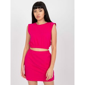 FUCHSIOVÝ KOMPLET SUKNĚ A TOPU ALLY RV-KMPL-7548.29X-FUCHSIA PINK Velikost: S