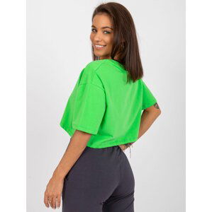 SVĚTLE ZELENÝ DÁMSKÝ CROP TOP RV-TS-7541.06-GREEN Velikost: M