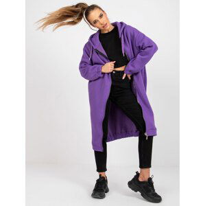 FIALOVÁ DLOUHÁ BASIC MIKINA BETTY -RV-BL-7464.97P-VIOLET Velikost: L/XL