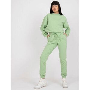 SVĚTLE ZELENÉ  BAVLNĚNÉ BASIC TEPLÁKY AP-DR-A-003-LIGHT GREEN Velikost: XL