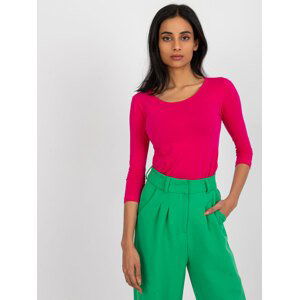 FUCHSIOVÉ BASIC TRIČKO -RV-BZ-4690.17-FUCHSIA Velikost: XL