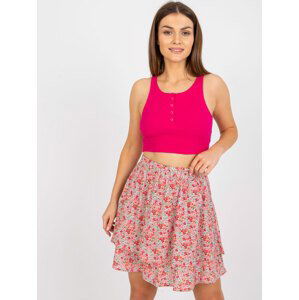 FUCHSIOVÝ CROP TOP S KNOFLÍČKY RILEY -RV-TP-7528.11X-FUCHSIA PINK Velikost: XS