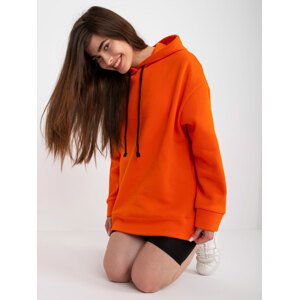 ORANŽOVÁ BASIC MIKINA TENERIFE S KAPUCÍ -LK-BL-508760.04-ORANGE Velikost: S/M