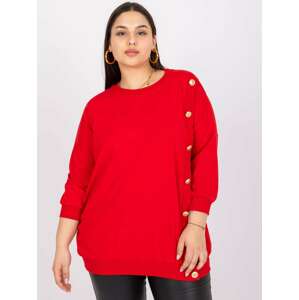 ČERVENÁ  HALENKA BRIGITTE S KNOFLÍKY -RV-BZ-7608.27-RED Velikost: ONE SIZE