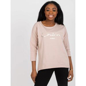 PUDROVÉ  TRIČKO S NÁPISEM "COUTURE" RV-BZ-7767.99-POWDER PINK Velikost: S/M