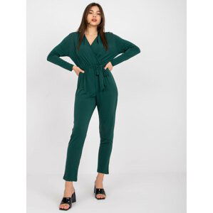 TMAVĚ ZELENÝ DLOUHÝ OVERAL SERAFINI -EM-KO-U603.46P-DARK GREEN Velikost: ONE SIZE