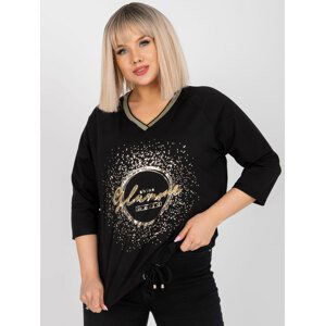 ČERNÁ HALENKA S VÁZÁNÍM V PASE RV-BZ-7578.66-BLACK Velikost: ONE SIZE