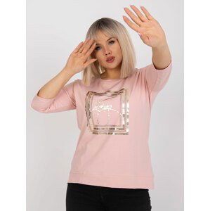 SVĚTLE RŮŽOVÁ HALENKA S 3/4 RUKÁVEM RV-BZ-7582.33X-LIGHT PINK Velikost: ONE SIZE