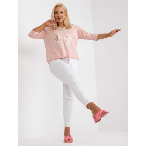 RŮŽOVÁ HALENKA S VÁZÁNÍM V PASE -RV-BZ-7578.66-LIGHT PINK Velikost: ONE SIZE