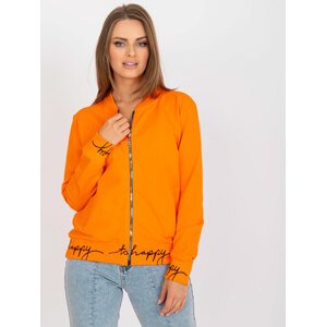 NEONOVĚ ORANŽOVÁ DÁMSKÁ MIKINA NA ZIP RV-BL-7809.37X-ORANGE Velikost: S/M