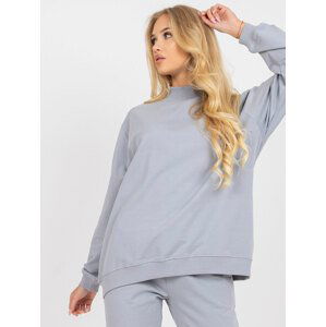 ŠEDÁ OVERSIZE MIKINA S ROLÁKEM -AP-BL-A-R001-GREY Velikost: S/M