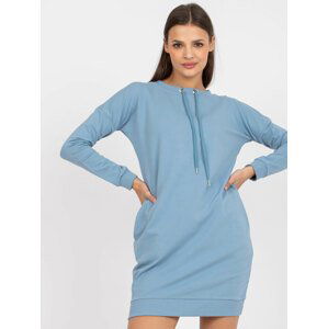 SVĚTLE MODRÉ MIKINOVÉ ŠATY AP-SK-A-006.73-LIGHT BLUE Velikost: XL