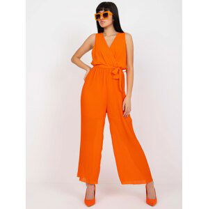 ORANŽOVÝ LETNÍ PLISOVANÝ OVERAL -DHJ-KO-13755.41-ORANGE Velikost: ONE SIZE