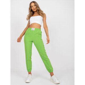 SVĚTLE ZELENÉ TEPLÁKY S PROŠÍVANÝM PROUŽKEM -DHJ-SP-15832.64-LIGHT GREEN Velikost: 2XL