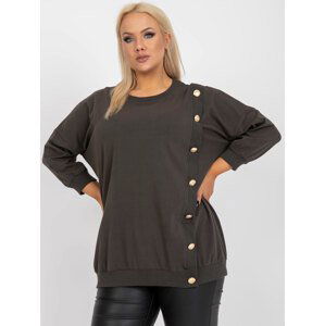 KHAKI HALENKA S OZDOBNÝMI KNOFLÍKY RV-BZ-7608.27-KHAKI Velikost: ONE SIZE