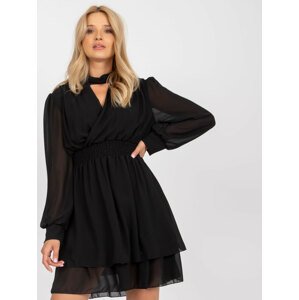 ČERNÉ ŠIFONOVÉ KOKTEJLKY -TW-SK-BI-1300.36-BLACK Velikost: ONE SIZE