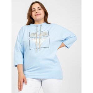 SVĚTLE RŮŽOVÁ LEŽÉRNÍ HALENKA RV-BZ-7485.13P-LIGHT BLUE Velikost: ONE SIZE