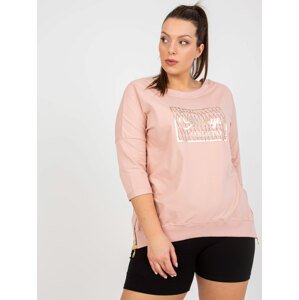 SVĚTLE RŮŽOVÁ HALENKA SE ZIPY -RV-BZ-7738.42P-LIGHT PINK Velikost: ONE SIZE