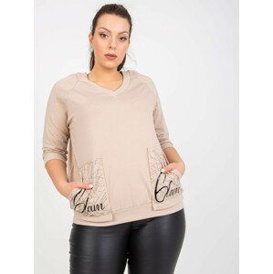 BÉŽOVÁ HALENKA S KAPSAMI RV-BZ-7695.19P-BEIGE Velikost: ONE SIZE