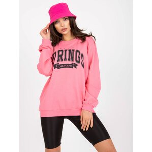 RŮŽOVÁ MIKINA BEZ KAPUCE S NÁPISEM FA-BL-7823.24P-PINK Velikost: ONE SIZE