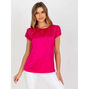 FUCHSIOVÁ ELEGANTNÍ LESKLÁ HALENKA -WN-BZ-2035.11P-FUCHSIA PINK Velikost: M