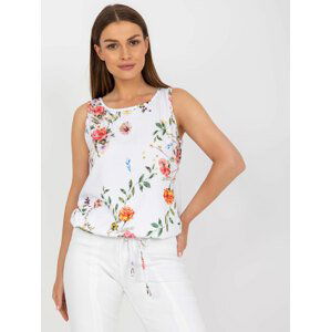 BÍLÁ HALENKA S KVĚTINOVÝM VZOREM RV-TP-7980.10-WHITE Velikost: L/XL