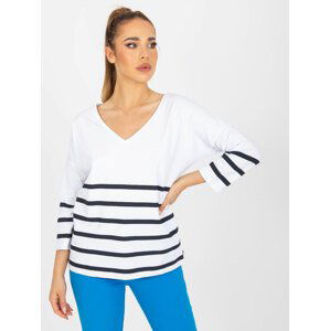 BÍLO-MODRÁ PRUHOVANÁ HALENKA -RV-BZ-8008.63-WHITE-BLUE Velikost: S/M