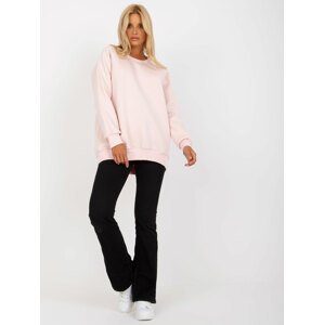 SVĚTLE RŮŽOVÁ OVERSIZE MIKINA EM-BL-623.06-LIGHT PINK Velikost: S