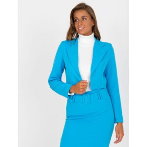 TYRKYSOVÉ KRÁTKÉ ELEGANTNÍ SAKO -DHJ-ZT-A6113.13-TURQUOISE Velikost: L