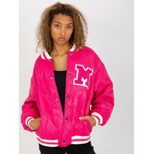 FUCHSIOVÝ OVERSIZE BOMBER EM-KR-M5798.80P-FUCHSIA Velikost: L/XL