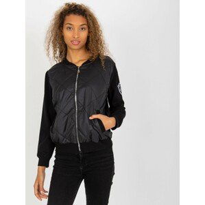 ČERNÁ BOMBER MIKINA BEZ KAPUCE RV-BL-8225.88-BLACK Velikost: L/XL