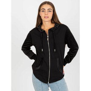 ČERNÁ MIKINA NA ZIP FA-BL-8066.79-BLACK Velikost: ONE SIZE