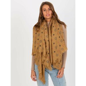 BÉŽOVÝ ŠÁTEK SE VZOREM AT-CH-23505-1.55-DARK BEIGE Velikost: ONE SIZE