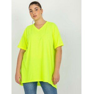 NEONOVĚ ŽLUTÉ DLOUHÉ TRIČKO -RV-BZ-7854.91-FLUO YELLOW Velikost: ONE SIZE