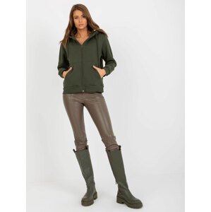 KHAKI MIKINA NA ZIP -CT-BL-F-621087.09-KHAKI Velikost: L/XL