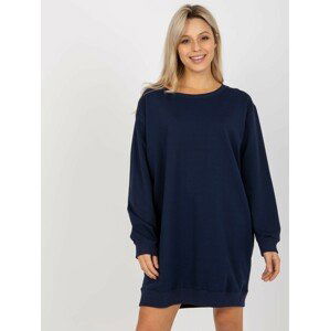 TMAVĚ MODRÉ MIKINOVÉ BASIC ŠATY -VI-BL-095.71P-DARK BLUE Velikost: ONE SIZE